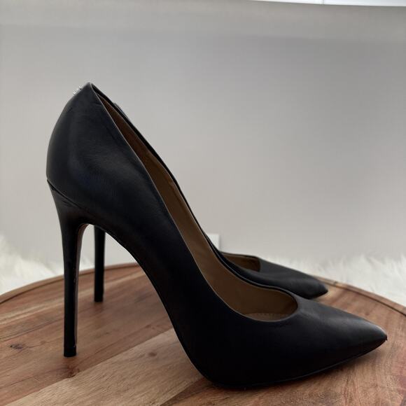 Sam Edelman Shoes Womens Size 10 Black Leather Hazel Pumps Stiletto Pointed Toe - Picture 1 of 11